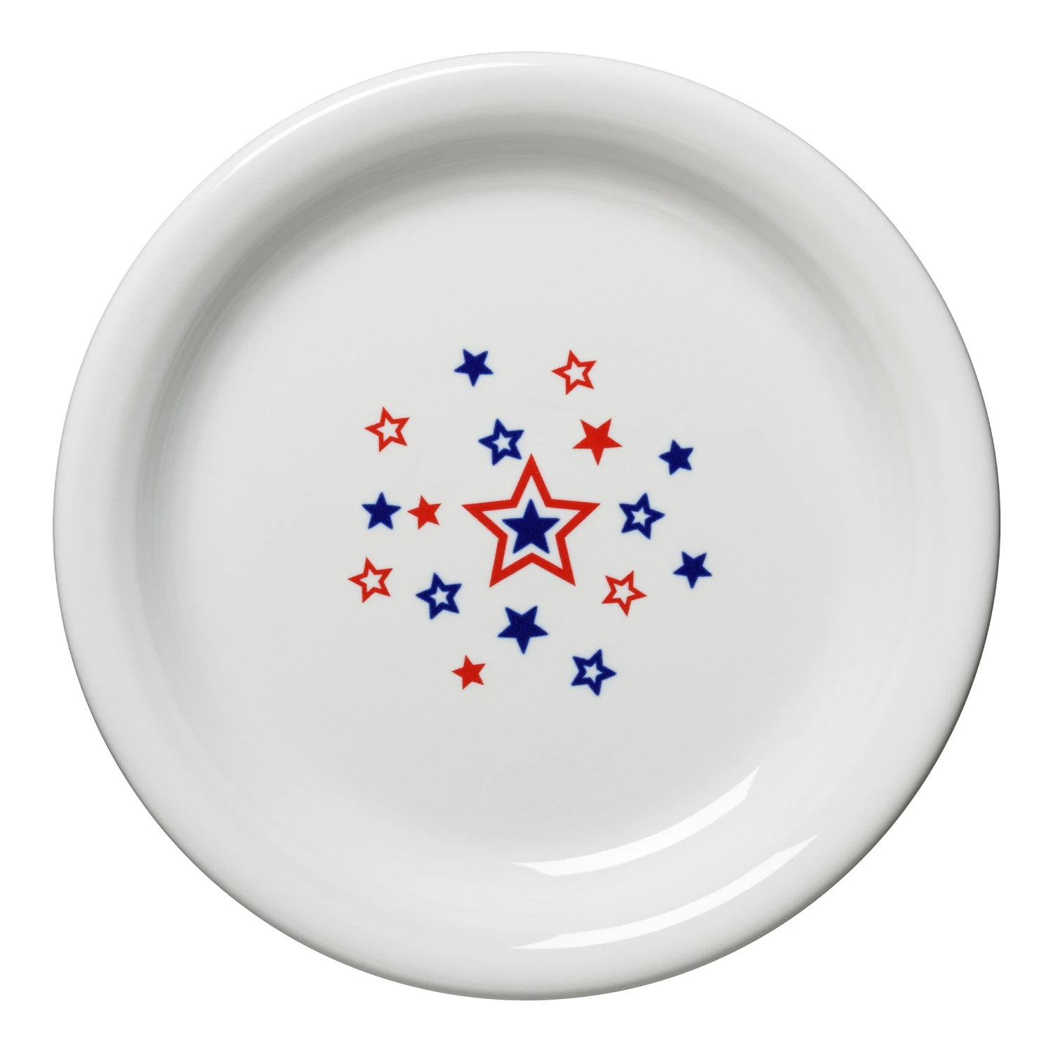 Fiesta Americana Stars W/ Center Decal Appetizer Plate 3 Fiesta Americana Stars W/ Center Decal Appetizer Plate