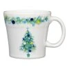 Fiesta Blue Christmas Tree On White Tapered Mug -Fiesta 147542192
