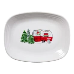 Fiesta Holiday Trailer With Tree Rectangular Platter