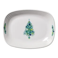 Fiesta Blue Christmas Tree Rectangular Platter