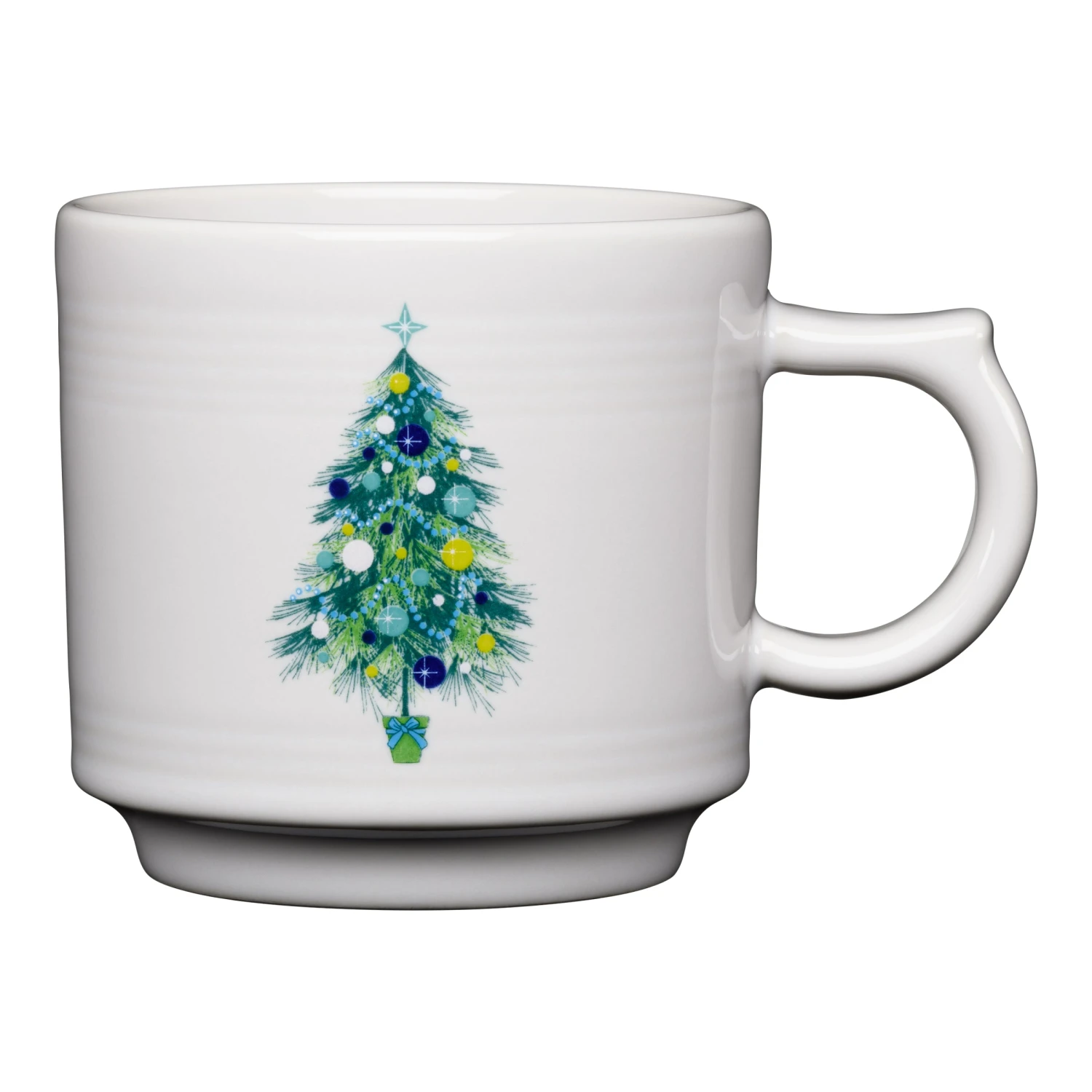 Fiesta Blue Christmas Tree Stacking Mug 3 Fiesta Blue Christmas Tree Stacking Mug