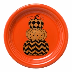 Fiesta Geo Pumpkins Appetizer Plate