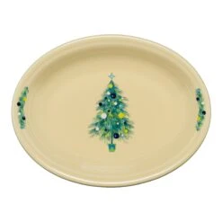 Fiesta Blue Christmas Tree Medium Oval Platter