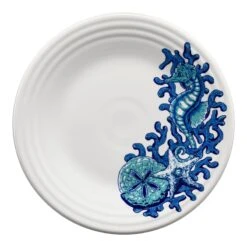Fiesta Coastal Seahorse Luncheon Plate