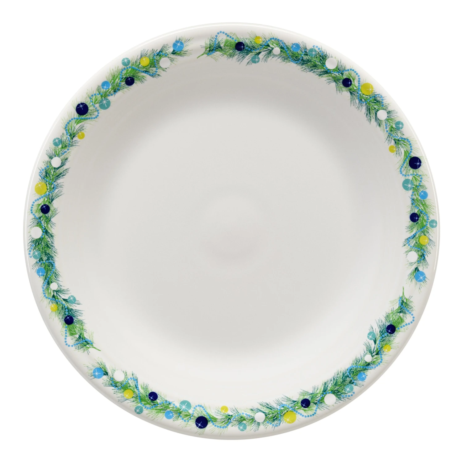 Fiesta Blue Christmas Tree On White Dinner Plate 2 Fiesta Blue Christmas Tree On White Dinner Plate