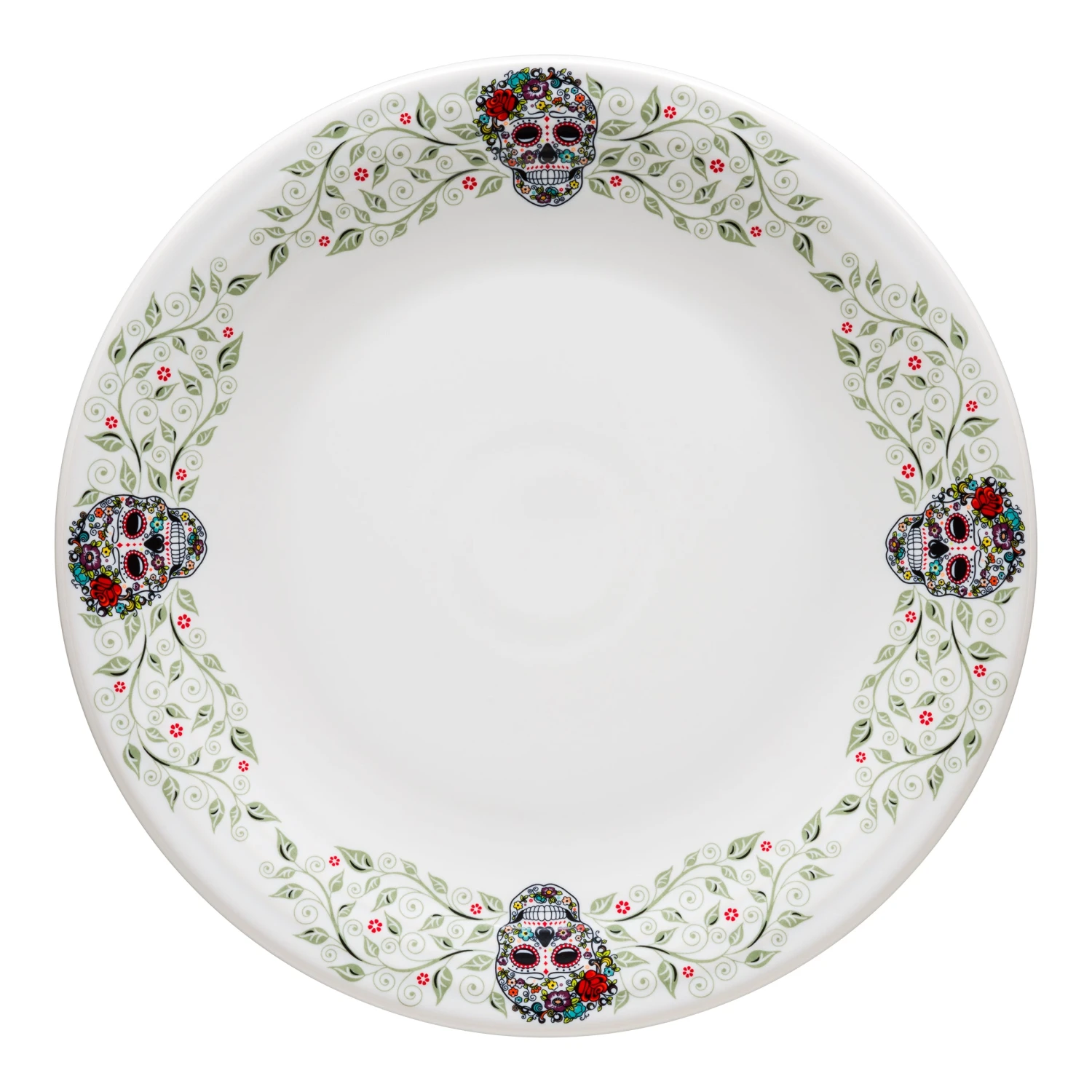 Fiesta Chop Plate SKULL AND VINE Sugar Border 3 Fiesta Chop Plate SKULL AND VINE Sugar Border