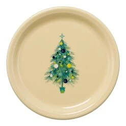 Fiesta Blue Christmas Tree Bistro Buffet Plate