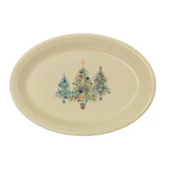 Fiesta Large Christmas Trio Of Trees Oval Platter