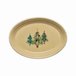 Fiesta Small Christmas Trio Of Trees Oval Platter