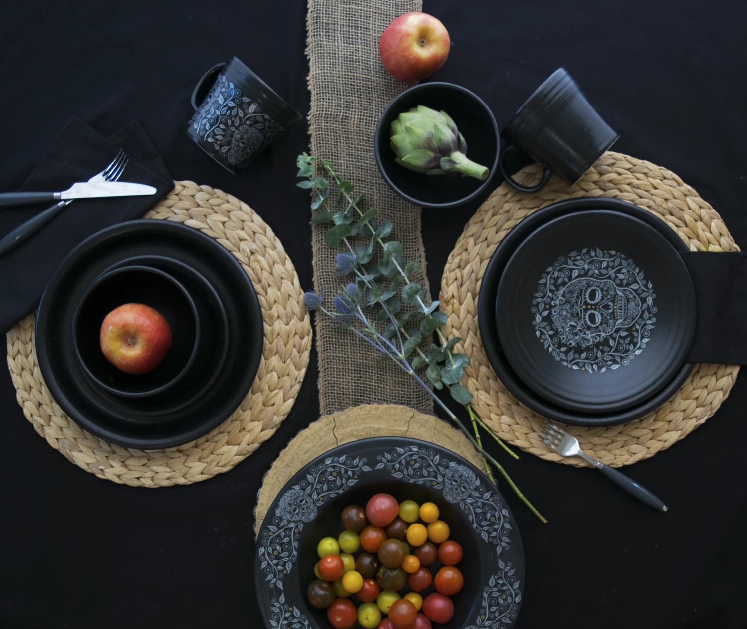 Fiesta Appetizer Plate SKULL AND VINE 4 Fiesta Appetizer Plate SKULL AND VINE - Image 2